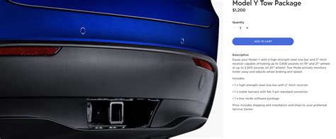 model y tow package specs