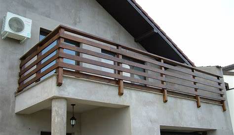 Balustrada din lemn la balcon [ lemndesign ]