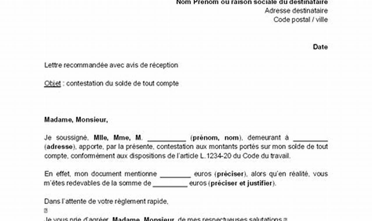 Modèle de lettre de demande de prestation de services