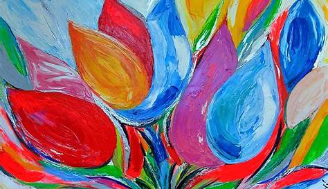 peindre fleur l'acrylique Poppy painting, Red poppy
