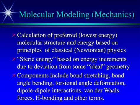 Modeling By Molecular Mechanics