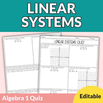Modeling With Linear Systems Quiz