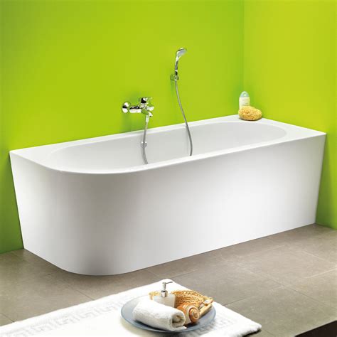 Ottofond Badewanne 'Modena Corner' rechts 178 x 78 cm schwarzweiß ǀ toom Baumarkt