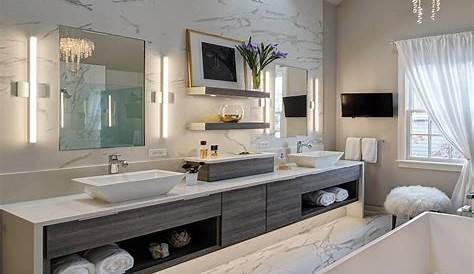 Personalized Modern Bathroom Design Created by Ergonomic, Space Saving