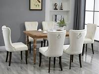 Modern Custom Leather Dining Chairs Set of 6. Original Price 6,246.