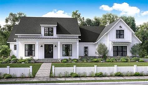 Exclusive Modern Farmhouse Plan with Master On Main - 85245MS