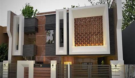 Modern Front Wall Design In Indian House Construction / Civil Work S.r. Buildtech The Gharexperts