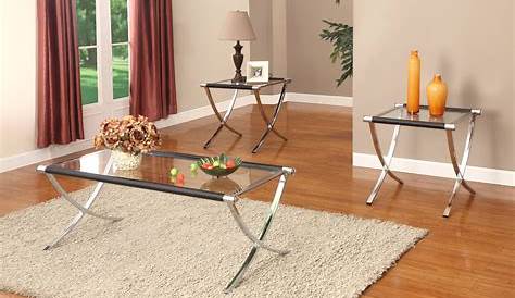 Modern Glass Coffee Table Sets Extraordinary Silver