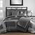 modern gray and white bedding