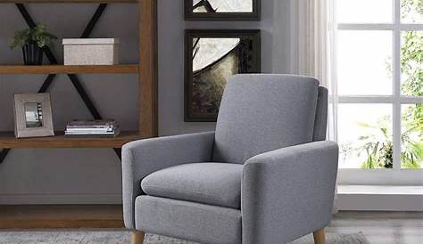 Modern Gray Living Room Accent Chairs Zimtown MidCentury Chair Upholstered Fabric