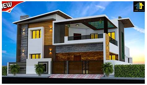 Modern House Front Elevation Designs For Double Floor 2 Balcony Design