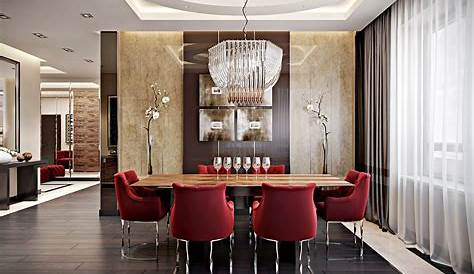 Modern House Interior Design Living And Dining Room Wall Partition In Between &