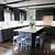 modern kitchen with dark wood floors