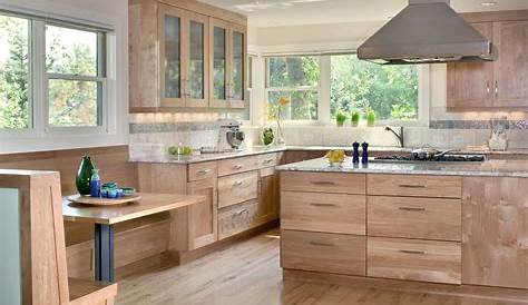 Modern Natural Wood Kitchen Cabinets