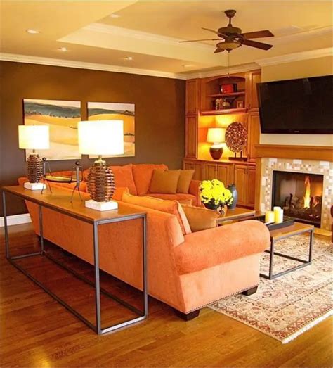 New Modern Orange Sofa Living Room Best References
