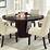 Modern 1400mm Round Walnut Dining Table & 6 Beautiful Black Z Chairs eBay