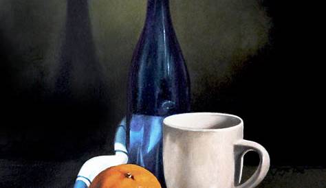 Modern Still Life Artwork With A Jug, Oil Painting By Frank Lean