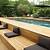 modern wood pool deck