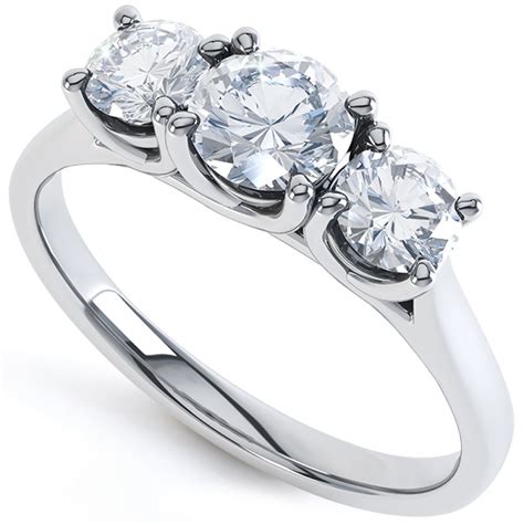 modern 3 stone engagement rings