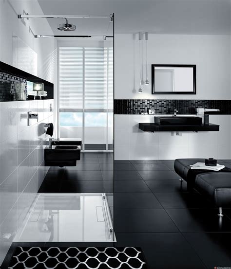 Modern Badezimmer Schwarz Weiß