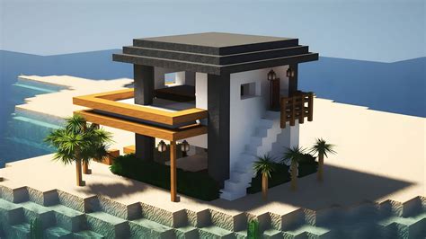modern beach house design minecraft