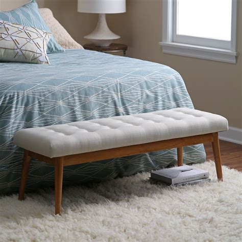 Southport Linen 40inch Chrome Finish Metal Bench by