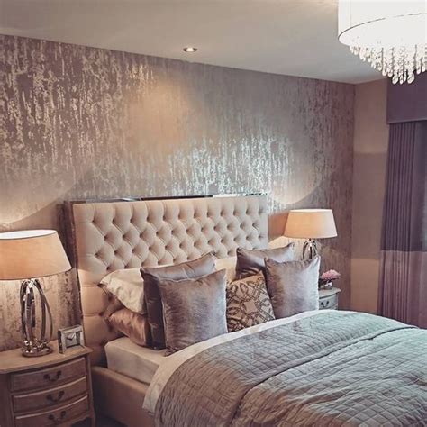 Modern Bedroom With Wallpaper