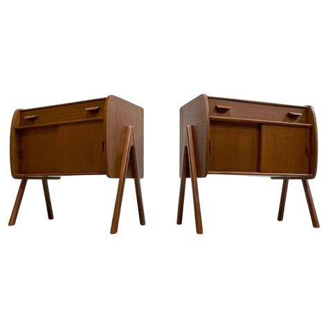 Modern Bedside Table Teak