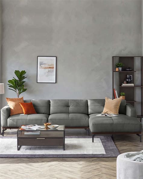 Safavieh Caiden Modern Gray/Espresso Chaise Lounge at