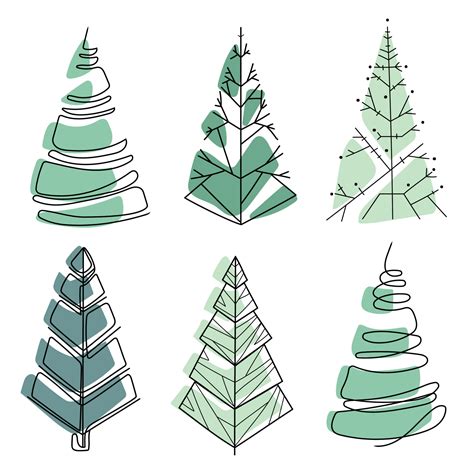 Modern Christmas Tree Vector