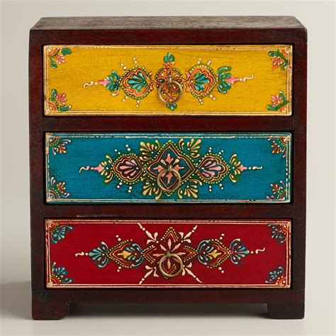 9 Drawer Hand Painted BOHO Chest of Drawers Boho style