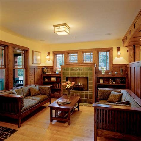 modern craftsman home interior
