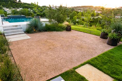 brookvale residence granite patio, Modern landscaping