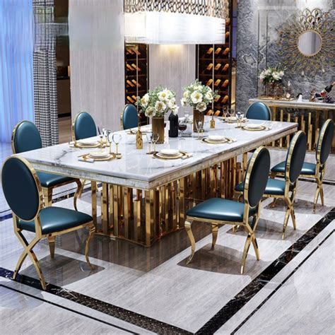Modern Dining Table Marble Top