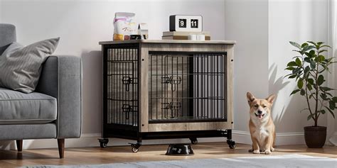 Modern Dog Crate End Table
