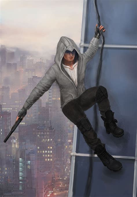 modern female assassin art digital