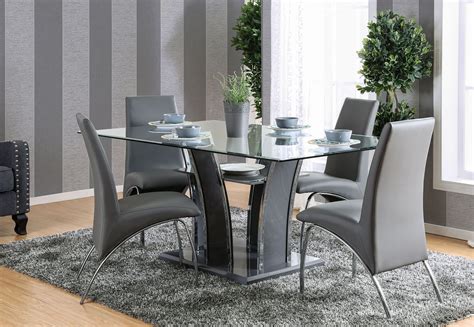 modern grey dining table set