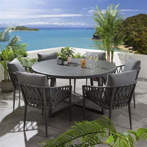 Modern Grey Garden Dining Set