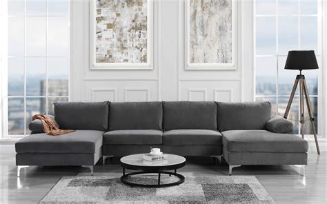 modern grey sectional sofa
