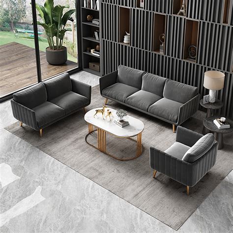 Modern Grey Sofa Set