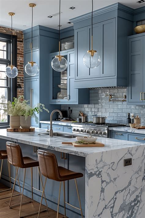Modern Kitchen Ideas Blue