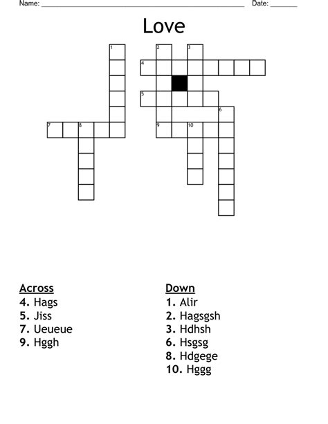 LOVE Crossword Labs