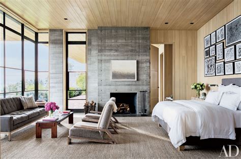 Modern Master Bedroom With Fireplace