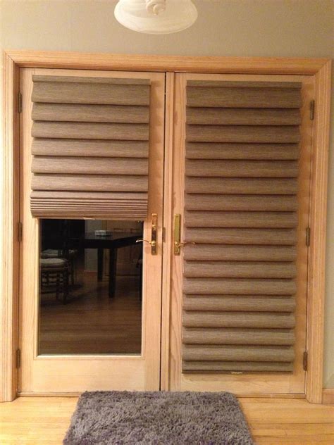 modern roman shades for french doors