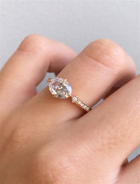 modern rose gold engagement rings