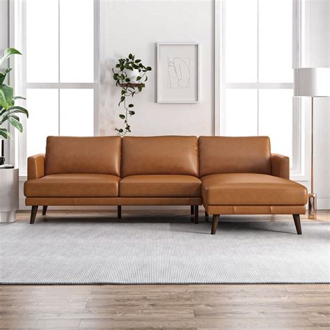 Modern Tan Sectional Sofa