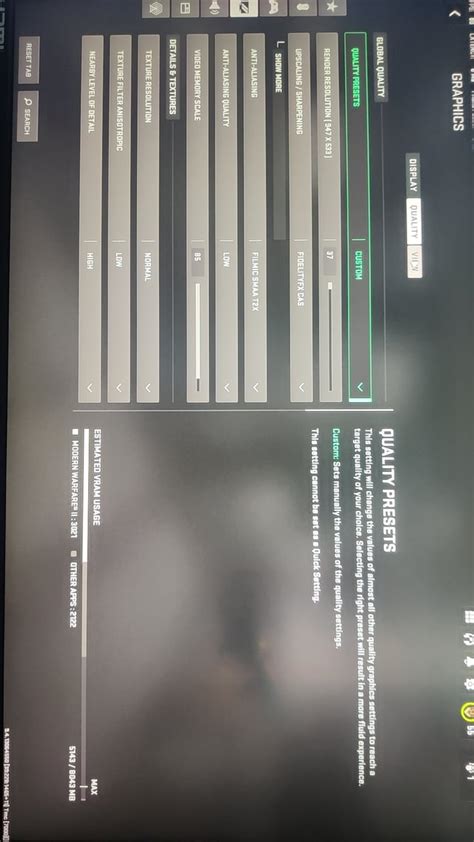 Modern Warfare Graphics Settings Keep Resetting
