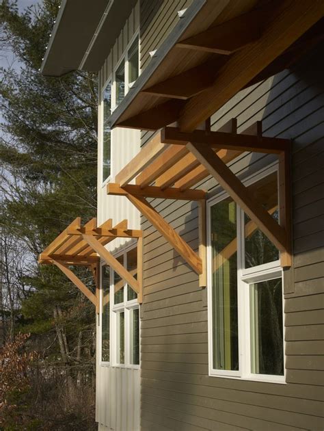 modern wood awning