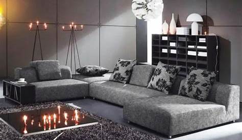 12 décorations de salon moderne en noir et gris pour