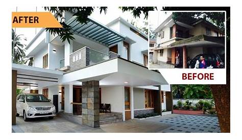 Modification Old House Renovation Before And After In Kerala Ettumanoor, Home Plans
